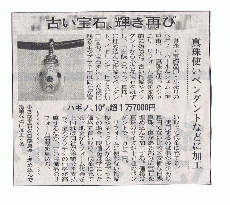 2008年3月6日　日経新聞全国版記事